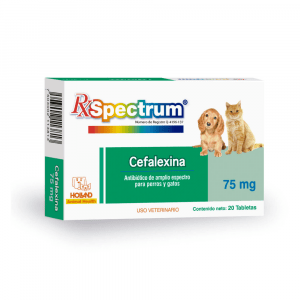 Spectrum Cefalexina 75mg Caja con 30 Tabletas 15