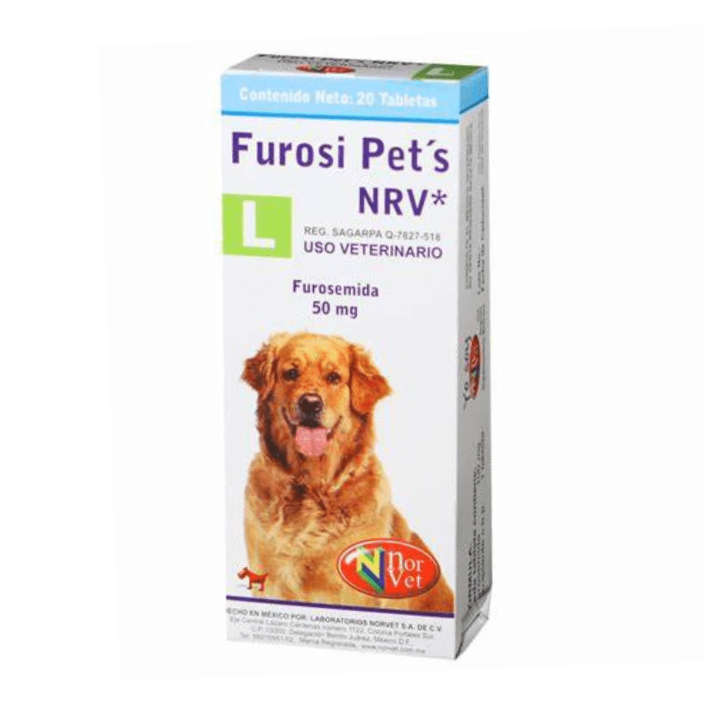 Furosi Pets NRV L 50mg con 20 Tabletas Furosi Pets NRV L 50mg con 20 Tabletas