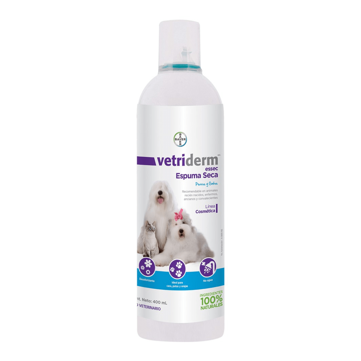 Vetriderm Essec Espuma Seca Limpieza 400 ml Vetriderm Essec Espuma Seca Limpieza 400 ml